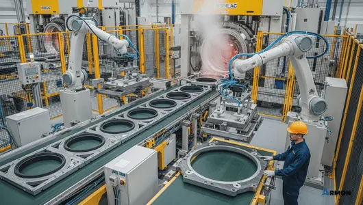 robotic arms assembling